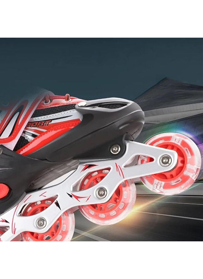 SportQ Adjustable Comfort Roller Skates With Led Light Up Front Wheel, Inline Skates Size 31 -34  - Image 2