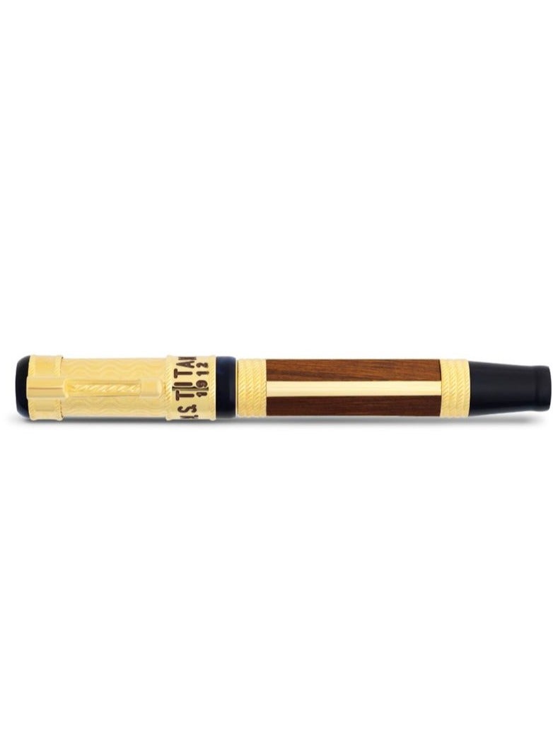 Ancora Titanic Limited Luxury Edition Ballpoint Pen by Ancora 1919 Gold Plated Silver Wood Certificated Engraved High Quality Pen 2 Years Warranty Smooth Writing Signature Pen Exclusive Gift Box - Image 2