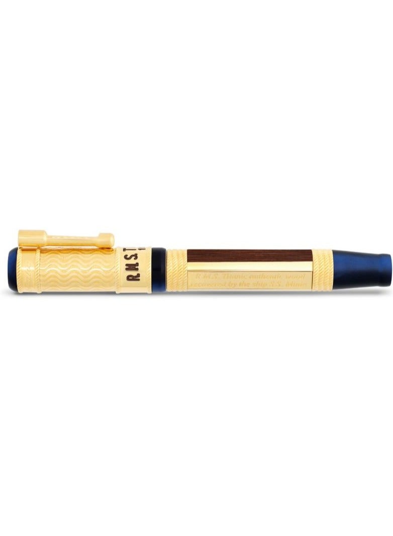 Ancora Titanic Limited Luxury Edition Ballpoint Pen by Ancora 1919 Gold Plated Silver Wood Certificated Engraved High Quality Pen 2 Years Warranty Smooth Writing Signature Pen Exclusive Gift Box - Image 3