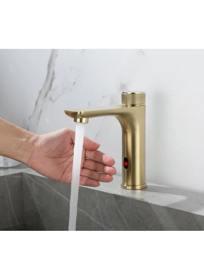 NXUS - Basin Mixer Sensor Taps, Automatic Cold and Hot Water Sensor Mixer (Gold) - Image 1