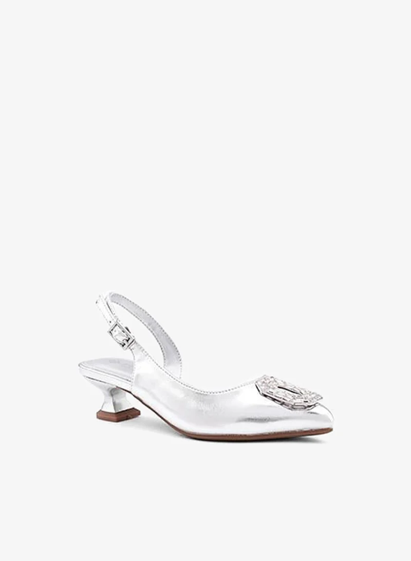 Cuple Girls Block Heel Slingback Heels