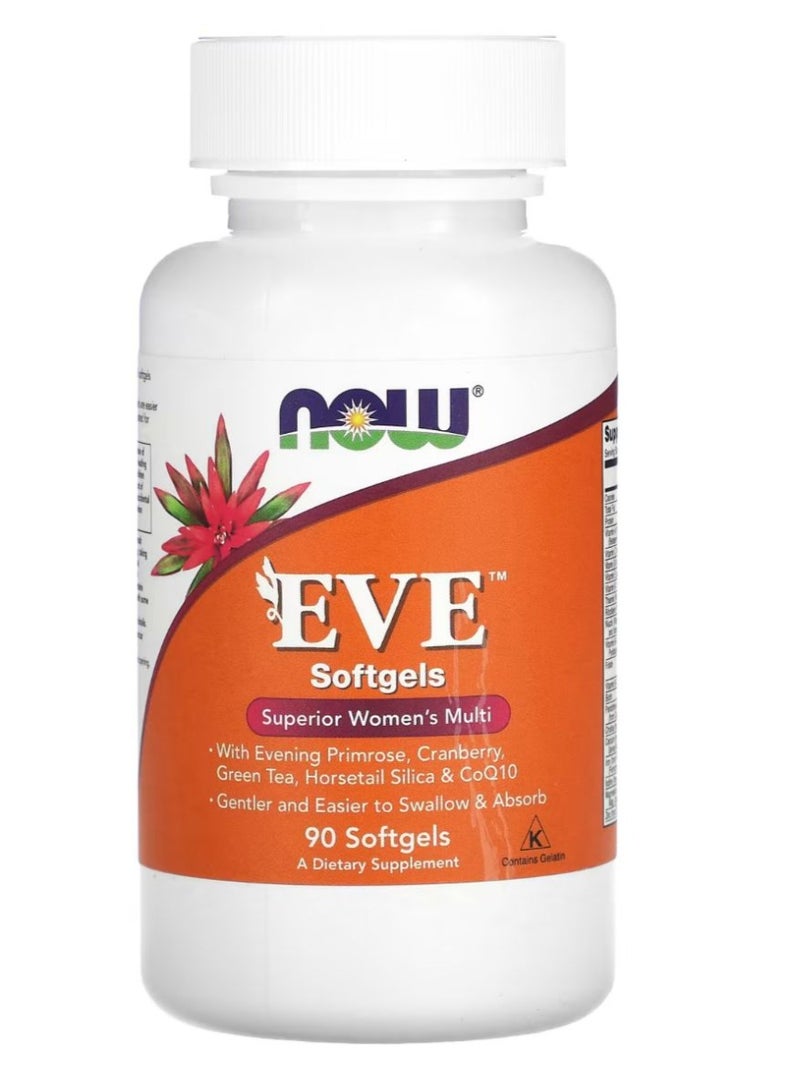 ناو Now Eve Multivitamin Multimineral Tablets For Overall Wellness of Women, Pack of 90's - Image 1