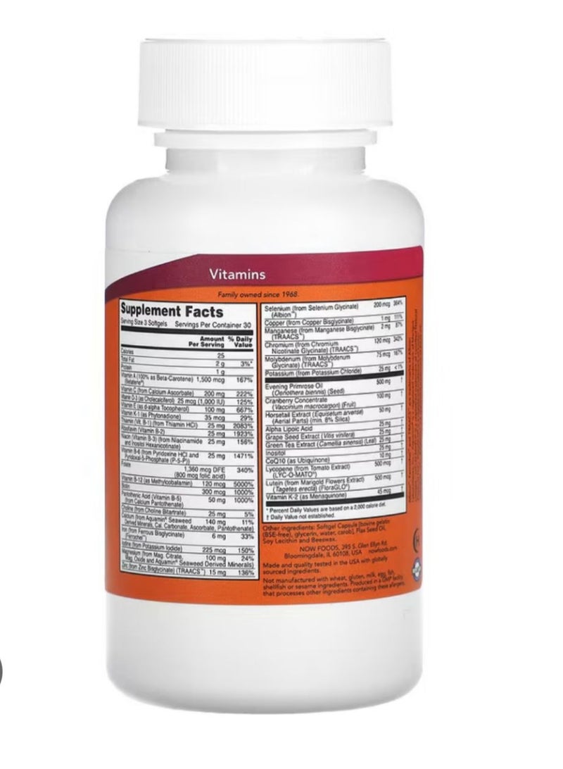 ناو Now Eve Multivitamin Multimineral Tablets For Overall Wellness of Women, Pack of 90's - Image 2