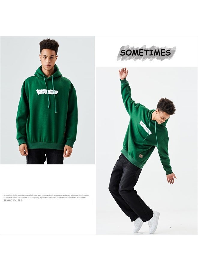 Moshtashio Men's Hoodie Hip Hop Graphic Fleece Hooded Pullover Novelty Long Sleeve Sweatshirt Green  - Image 2