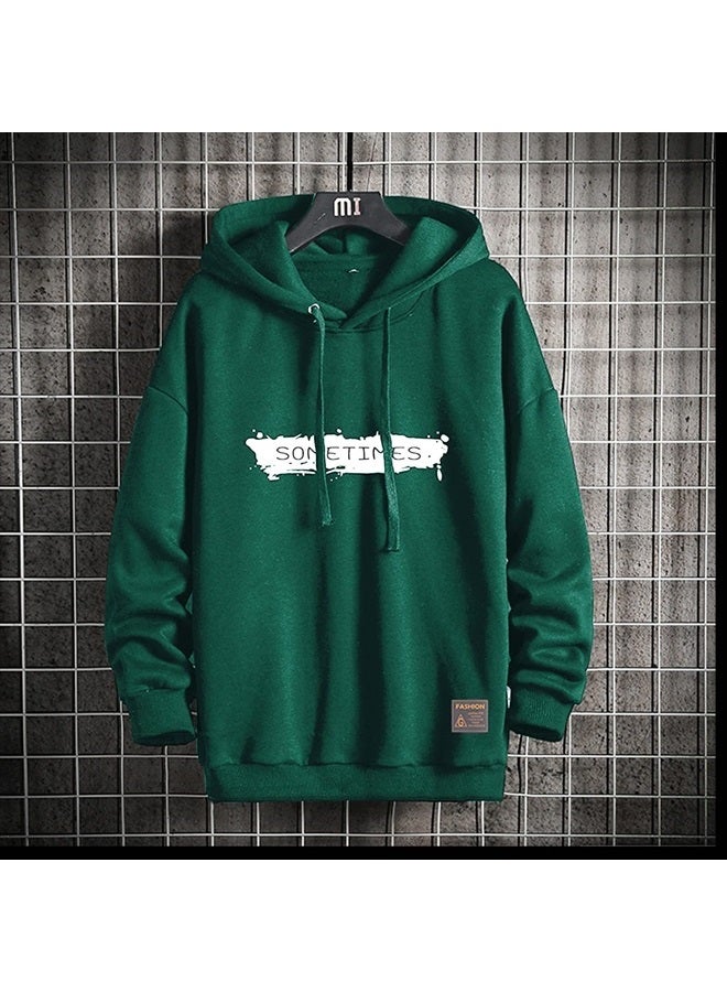 Moshtashio Men's Hoodie Hip Hop Graphic Fleece Hooded Pullover Novelty Long Sleeve Sweatshirt Green  - Image 1