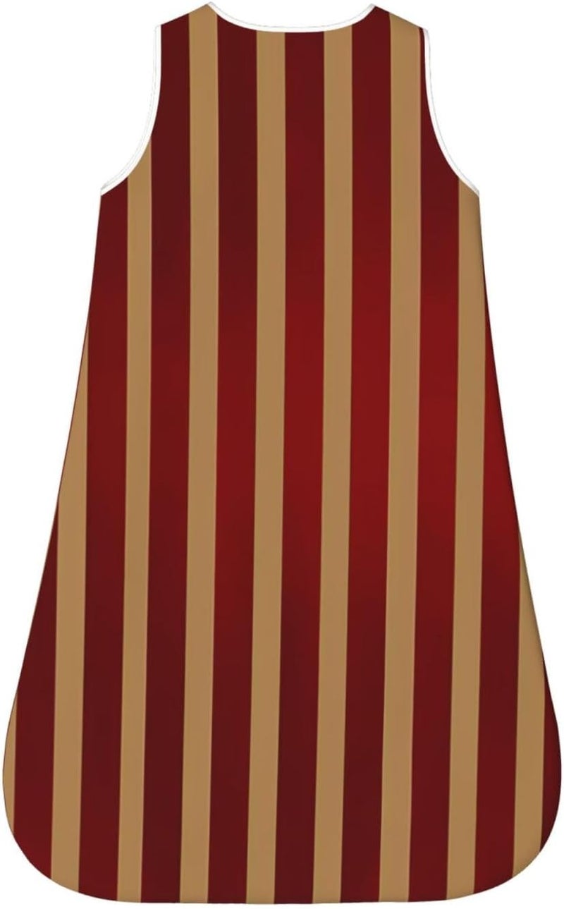 Red & Gold Vertical Stripes Striped Pattern Baby Wearable Blanket Infant Boys Girls Sleeping Bags for Newborn Small - Image 2