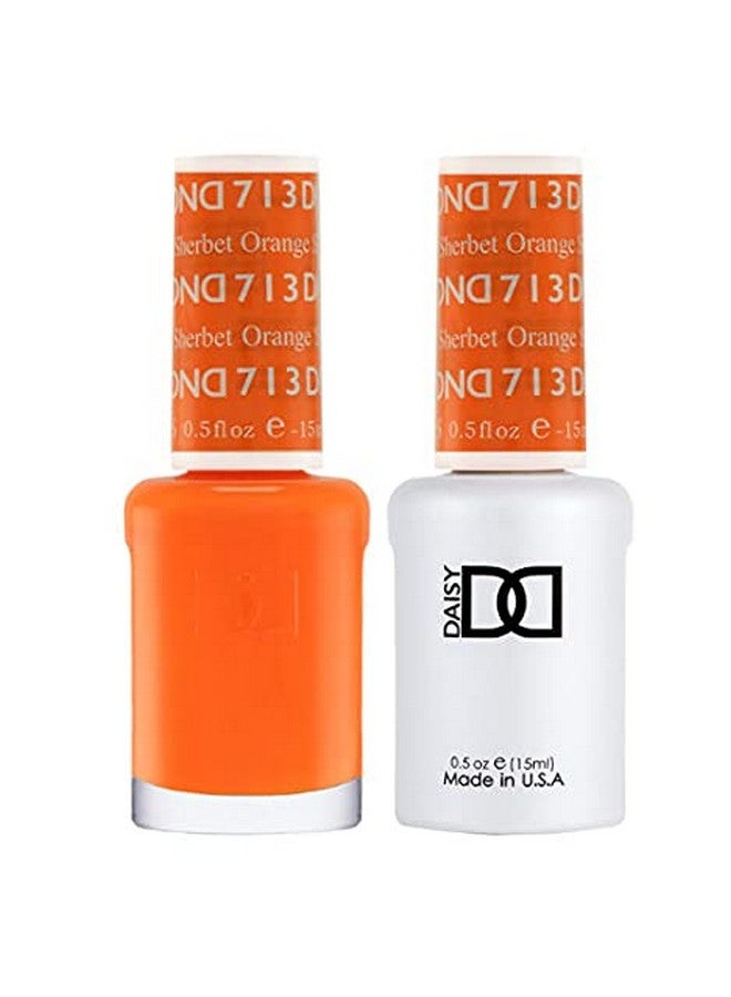 ديزي دي إن دي مجموعة طلاء جل Dnd مكونة من 1 طلاء جل برتقالي وطلاء أظافر برتقالي 713 Orange Sherbet 0.5 أونصة سائلة - Image 1