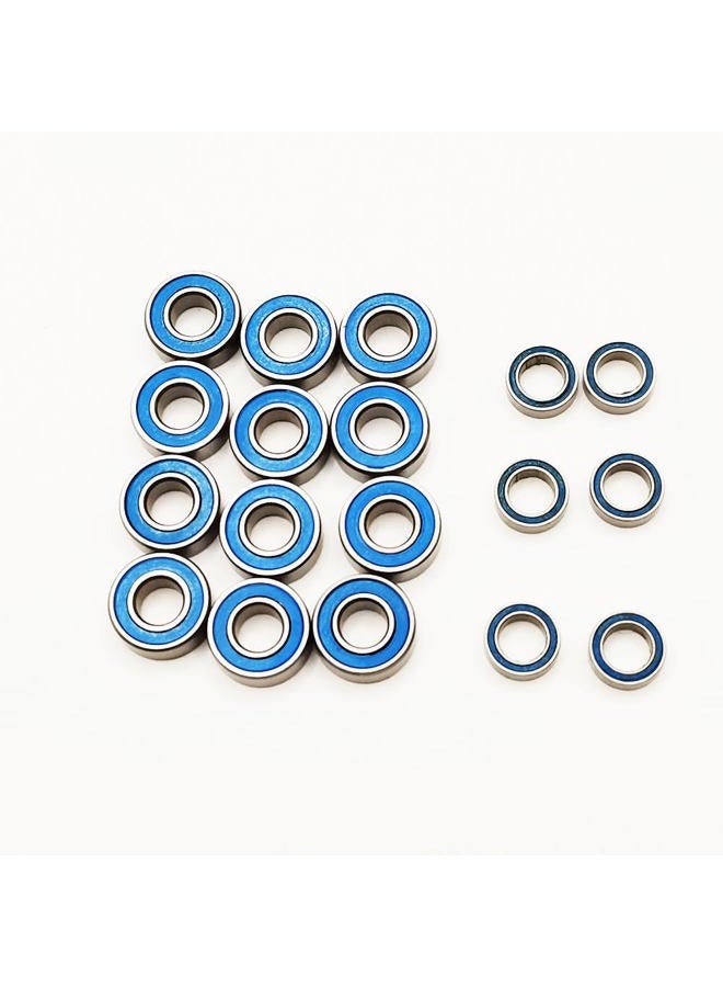 Ball Bearing Set 18pcs Chrome Steel Rubber Seals for 1/10 Tamiya M-05 M-06 Upgrade Parts - Image 1