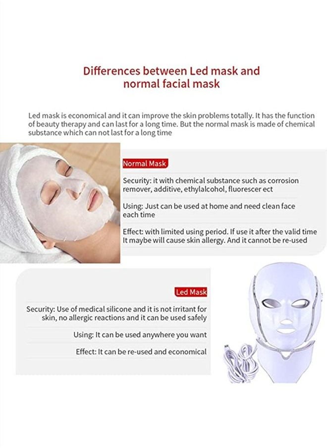 JCB CHIC - LED Seven-color Light Beauty Mask Instrument Skin Rejuvenation Wrinkle Removal Acne - Image 1