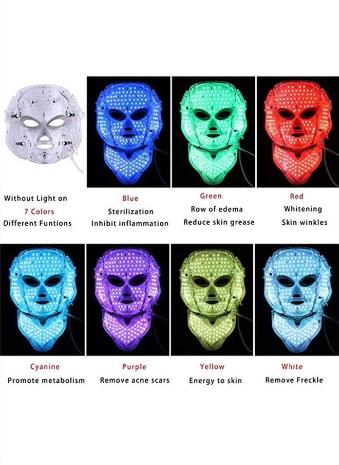JCB CHIC - LED Seven-color Light Beauty Mask Instrument Skin Rejuvenation Wrinkle Removal Acne - Image 1