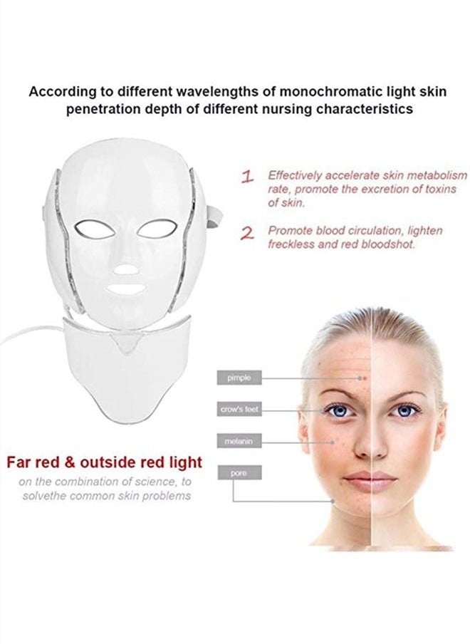 JCB CHIC - LED Seven-color Light Beauty Mask Instrument Skin Rejuvenation Wrinkle Removal Acne - Image 1