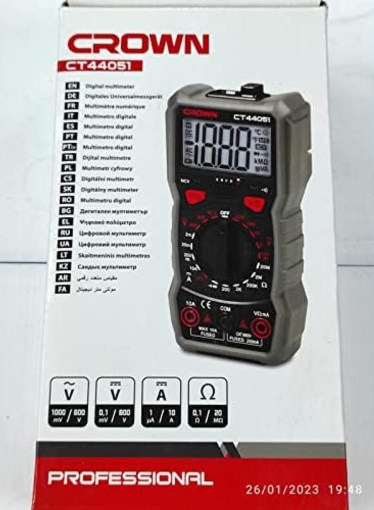 Crown Digital Multimeter 600 Volts Model: CROWN B3 CT44051 - Image 2