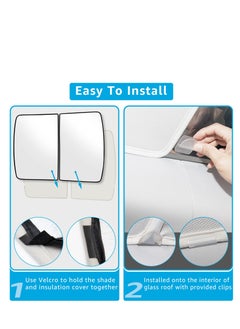 Generic Tesla Model Y 2023 Roof Sunshades with Reflective Covers for Front and Rear Windows, No Sagging Design with 13 Snap Accessories  - Image 5