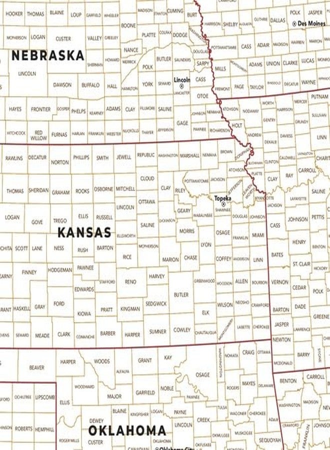 MapSherpa USA County Names Map - 33 x 26 inch Poster - Front Lamination - Image 2