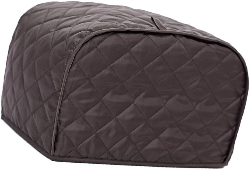 Toaster Cover, Polyester Toaster Appliance Cover for Four Slice Toaster and Dust & Fingerprint Protection / 11.5 X 8 X 8cm (Coffee)