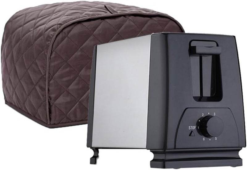 klarako Toaster Cover, Polyester Toaster Appliance Cover for Four Slice Toaster and Dust & Fingerprint Protection / 11.5 X 8 X 8cm (Coffee) - Image 3