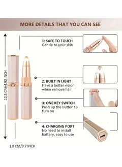 Boxili 1 PC 10.16 Cm 1 Electric Full Body Epilator Facial Shaver For Women Rechargeable Painless Eyebrow Nose Leg Armpit Hair Bikini Trimmer  - Image 4