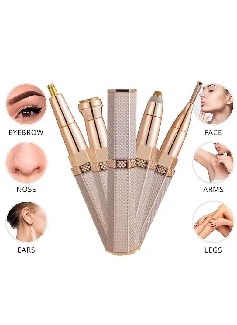 1 PC 10.16 Cm 1 Electric Full Body Epilator Facial Shaver For Women Rechargeable Painless Eyebrow Nose Leg Armpit Hair Bikini Trimmer
