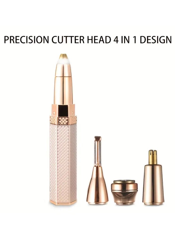 1 PC 10.16 Cm 1 Electric Full Body Epilator Facial Shaver For Women Rechargeable Painless Eyebrow Nose Leg Armpit Hair Bikini Trimmer