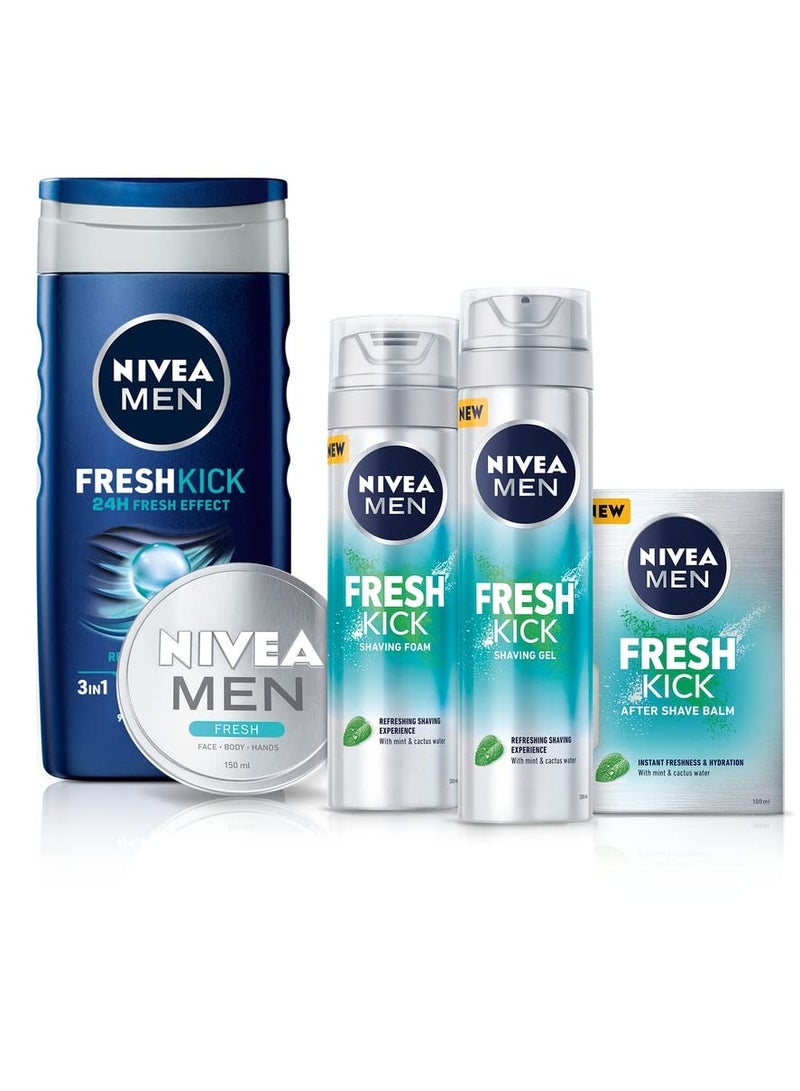 NIVEA MEN Fresh Kick Shaving Gel 200 ML - Image 2