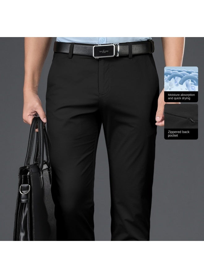 Septwolves Casual Fashion】men's Casual Pants Summer Style Business Wrinkle-free Easy Care Men's Trousers High-end Men's Long Pants - Image 2