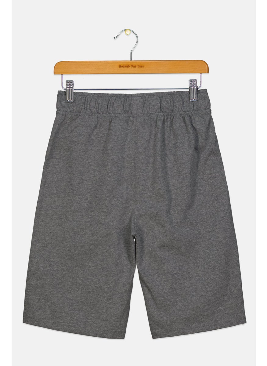 PUMA Kids Boy Sportswear Fit Brand Logo Training Short, Grey  - Image 2