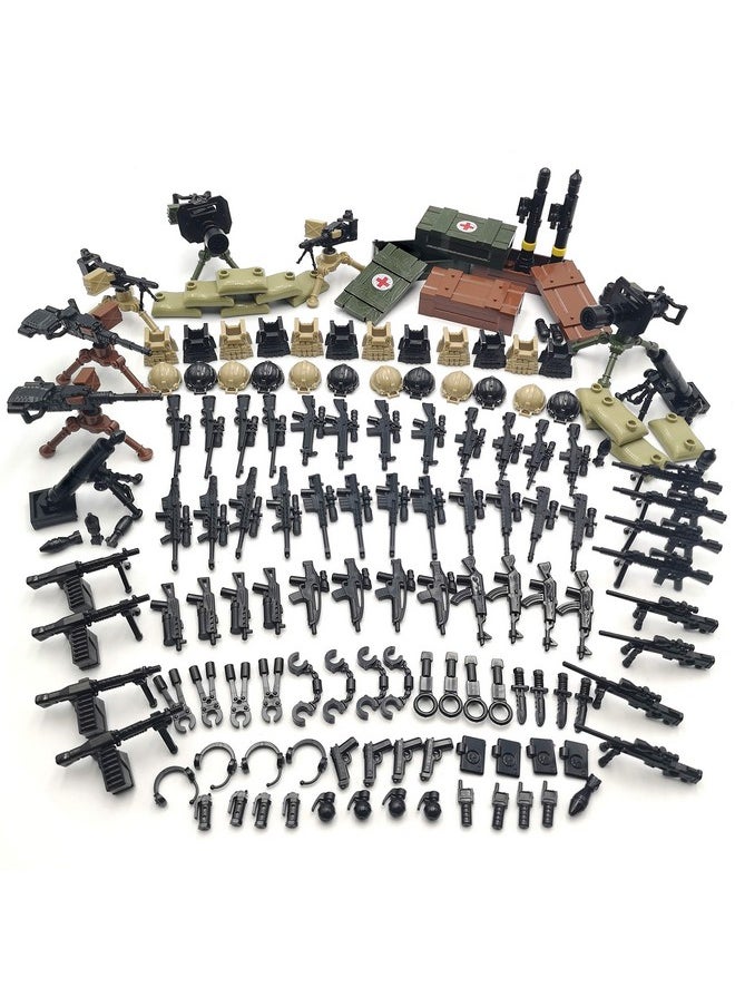 ZHX ZHX Weapon Pack Military Weapon Accessories Army Guns Simulate Battle Building Blocks Brick Toys for Kids  - Image 1