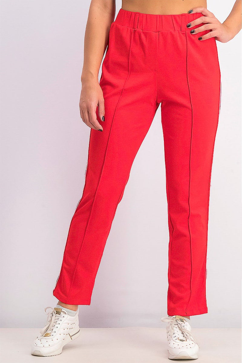 Tchibo Women Plain Jogger Pants, Red - Image 1
