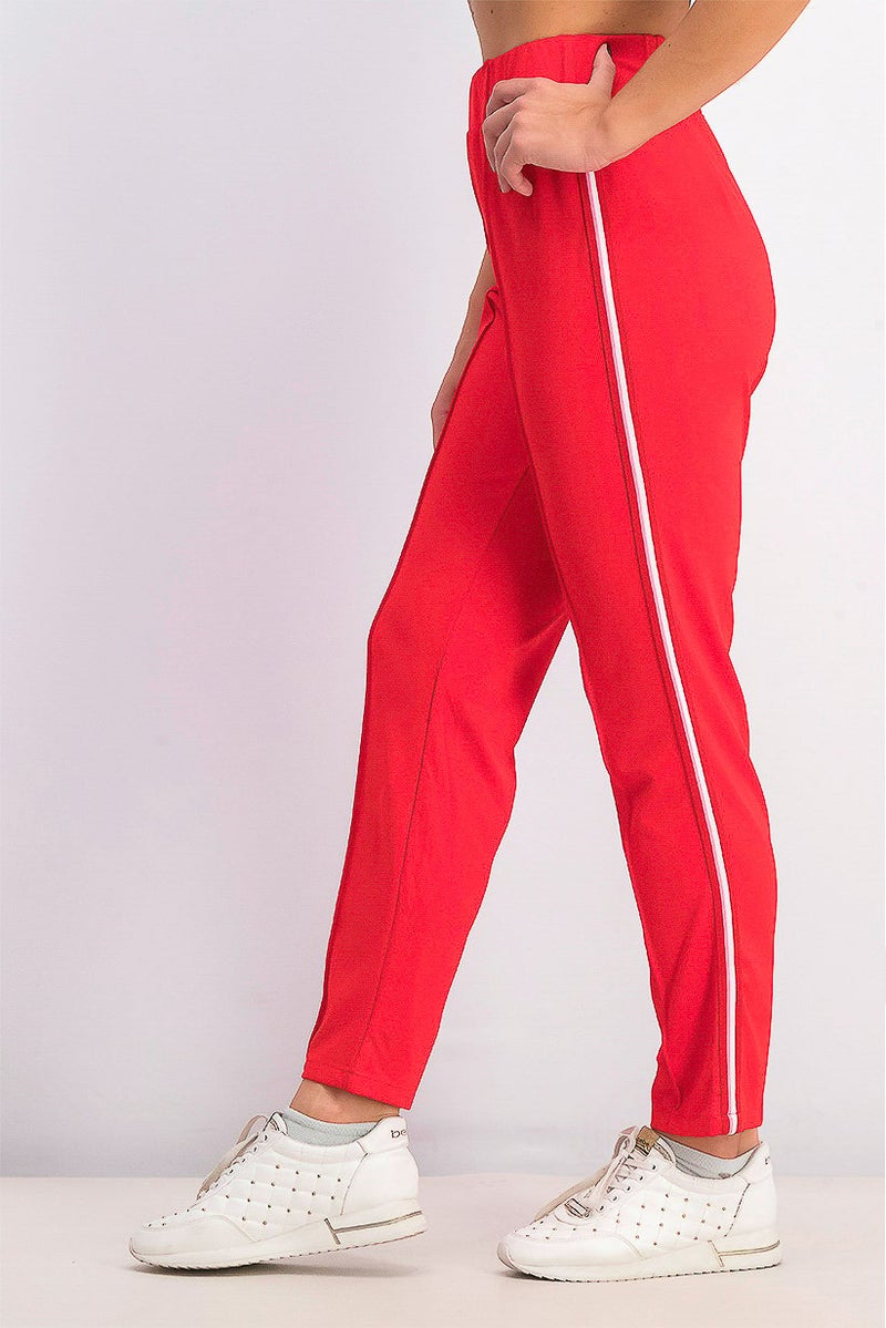 Tchibo Women Plain Jogger Pants, Red - Image 2