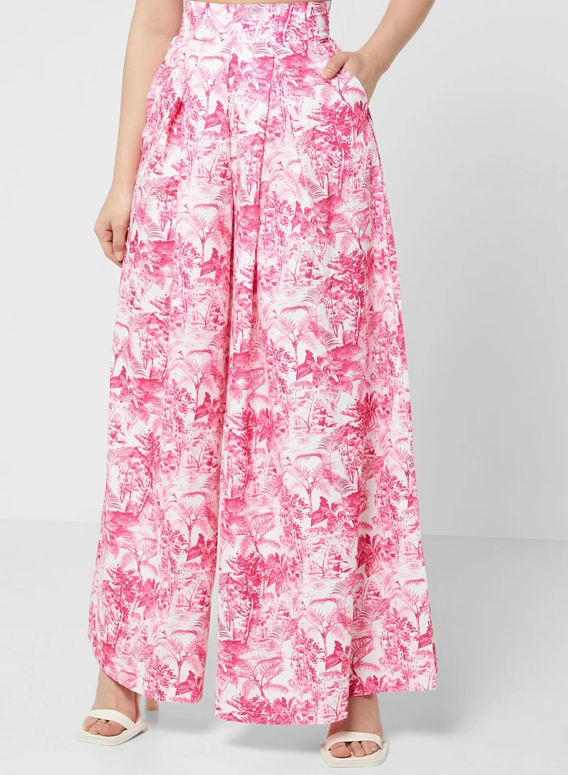 Ginger Printed Flared Pants & Top Set