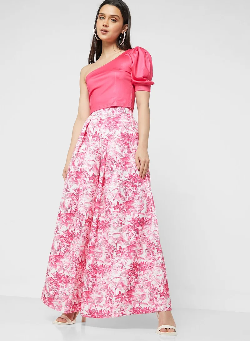 Ginger Printed Flared Pants & Top Set