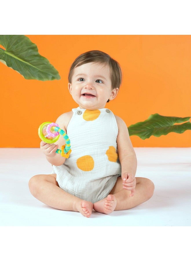 Bright Starts Grab & Spin Baby Rattle & BPA-Free Teether Toy, Ages 3 Months+ - Image 2