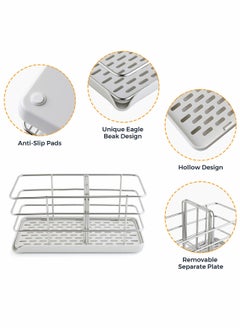 Excefore Kitchen Sponge Holder, Kitchen Sink Organiser with Tray  - Image 5