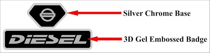 BIG FLAG BFRC 3D Gel Finish Car Fuel Badge - Black - Diesel - Sticker Universal for Specific Brand (FBBDVAR) (NISON) - Image 4