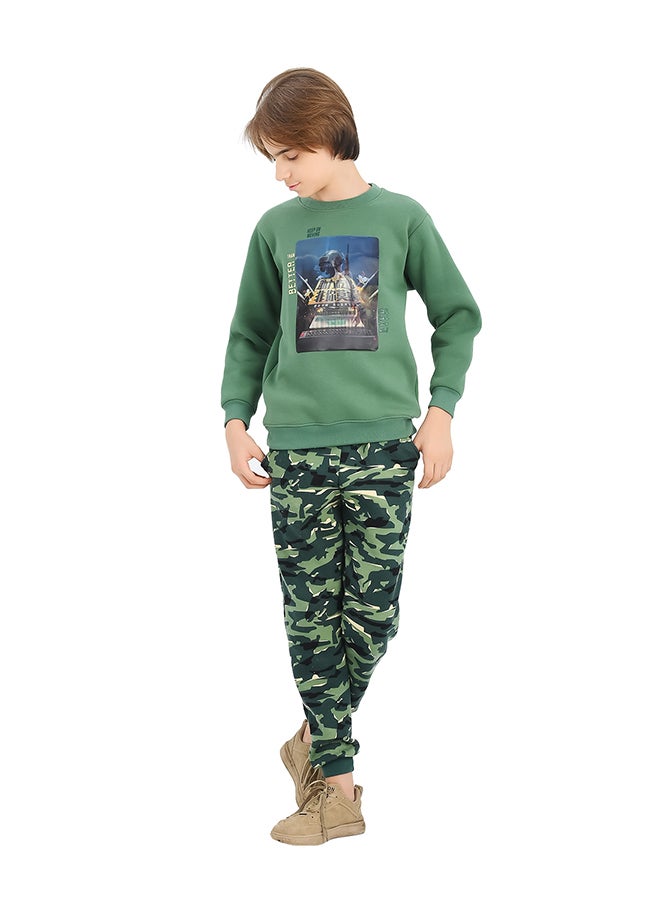 JOCKEY Boy Inner Fleece Print Winter Pajama Set