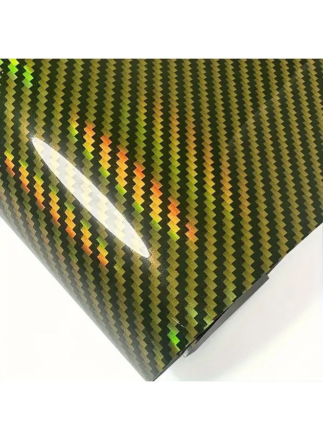 Black Laser Rainbow Carbon Fiber Car Wrap Film Sticker 11 81x19 69 Inch - Image 5