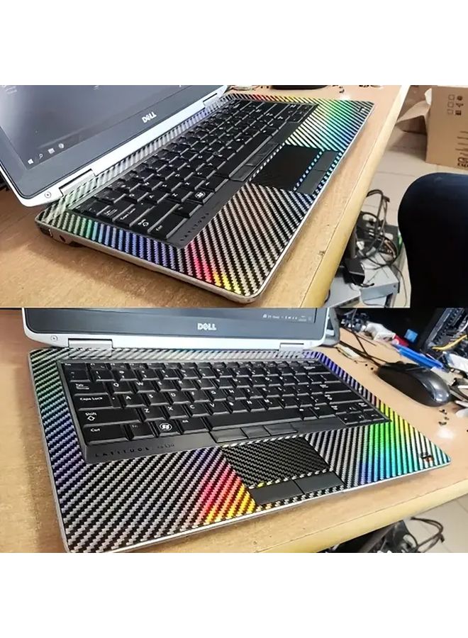 Black Laser Rainbow Carbon Fiber Car Wrap Film Sticker 11 81x19 69 Inch - Image 4