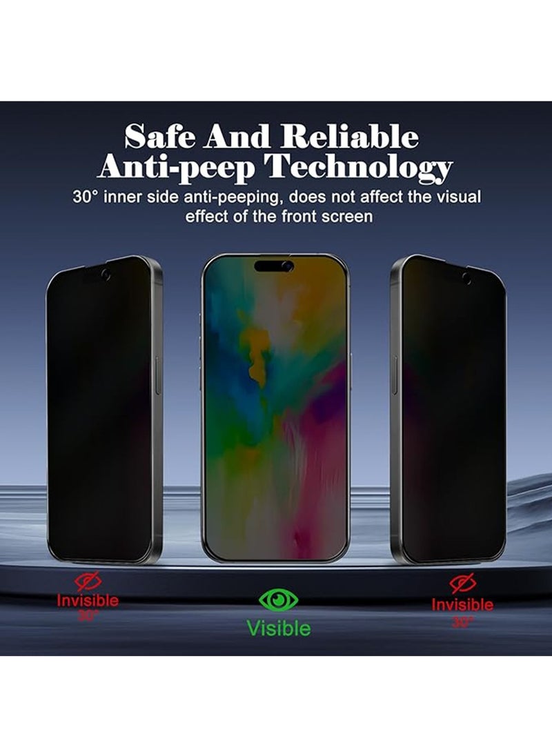 Generic 2 Pcs iPhone 16 Plus Privacy Screen Protector,Easy Installation [Anti-Scratch] [9H Hardness] Tempered Glass for iPhone 16 Plus 6.7-Inch  - Image 4