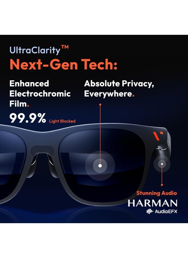 VITURE VITURE Pro XR/AR Glasses — 135" 120Hz 1000Nit UltraClarity Display, Harman Audio, Myopia Adjustments, Electrochromic Film, Smart Glasses for iPhone 16/15/Android/Mac/PC/Steam Deck/Gaming Consoles  - Image 4