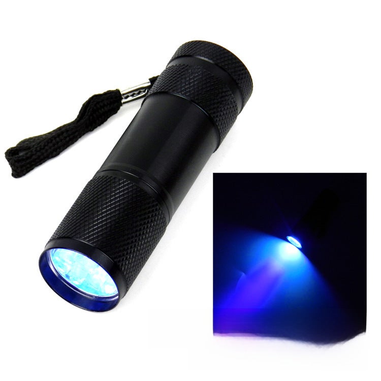 9LED UV Multifunction Flashlight 395nm Rose Red Rose Red