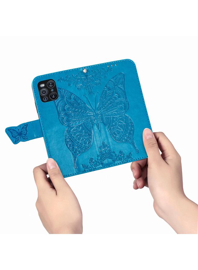 اس-توب جراب لهاتف OPPO Find X3 Pro، جراب جلدي أفقي منقوش عليه زهور حب الفراشات مع حامل وفتحات للبطاقات ومحفظة وحبل تعليق - Image 5