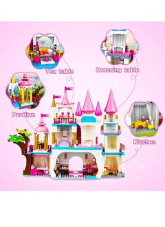 Y&D Girls Castle STEM Building Toys - 998 PCS Sets for Age 6 7 8 9 10 11 12 Years Old | 5-in-1 Pink Princess & Carriage Creative Blocks Kits Gift Kids  - Image 4