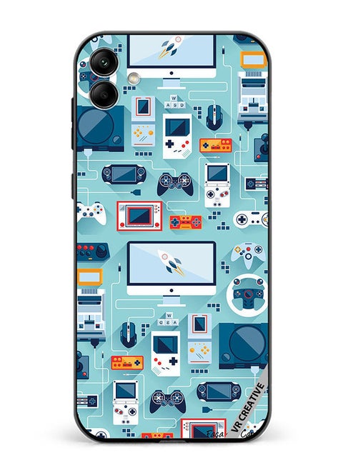 Protective Case Cover For Samsung Galaxy A04 Ps 5 Remote Controls Design Multicolour