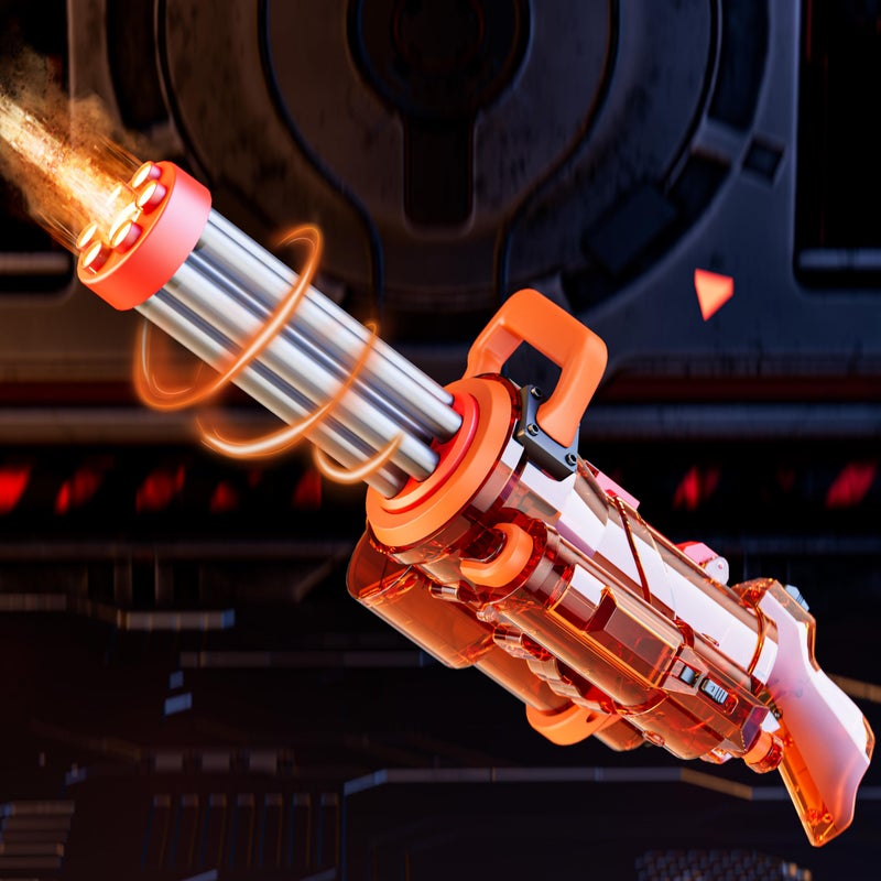 Funwee Gatling Electric Water Gun for Adults Kids Age 812 Powerful Automatic Squirt Gun High Powered Shooting Watergun 2528 FT Long Range Auto Water Blaster Outdoor Pool Toy GameOrange - Image 3