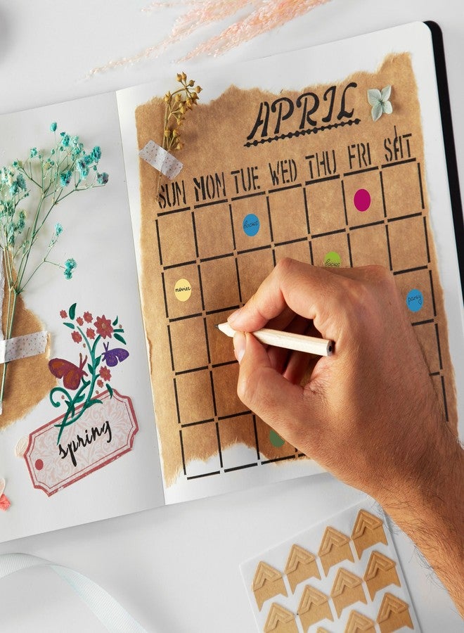 TOWNBUS ملصقات دفتر يوميات دائرية من تاون باص، مقاس 12 مم، 294 قطعة بستة ألوان مميزة، لامعة فاخرة، مقاومة للماء والتمزق، مثالية للمخططات وسجلات القصاصات والأعمال اليدوية. - Image 3