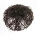 RemeeHi Human Hair Nature Curly Topper Replacement Fluffy Hairpiece Seamless Clip in Top Wiglet for Women Thin Hair Small Nature Black - Image 2
