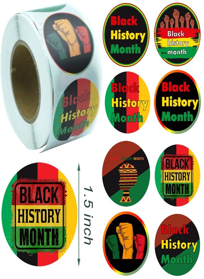 ATSMOICY 500PCS Happy Black History Month Party Stickers - Black Freendom Day Gifts - African Afro American Festival Party Favors and Supplies Independence Day Paper Stickers - Image 3