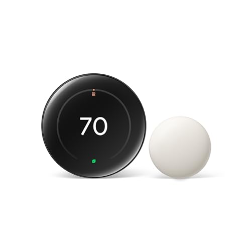 Google Nest Learning Thermostat (4th gen) + Nest Temperature Sensor (2nd gen) - Obsidian - Image 1