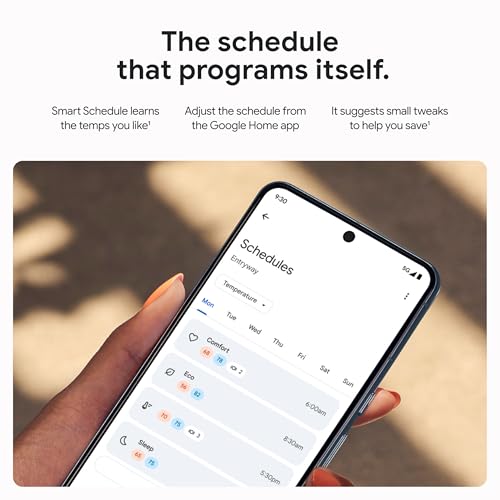 Google Nest Learning Thermostat (4th gen) + Nest Temperature Sensor (2nd gen) - Obsidian - Image 3