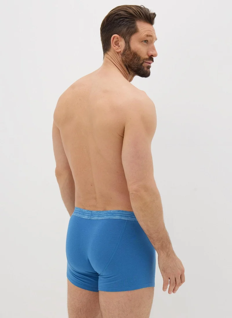Matalan 5 Pack Blue Keyhole Boxers